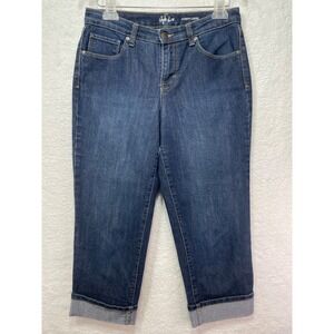 Style & Co Womens size 4 Curvy Denim Capri Blue Pants